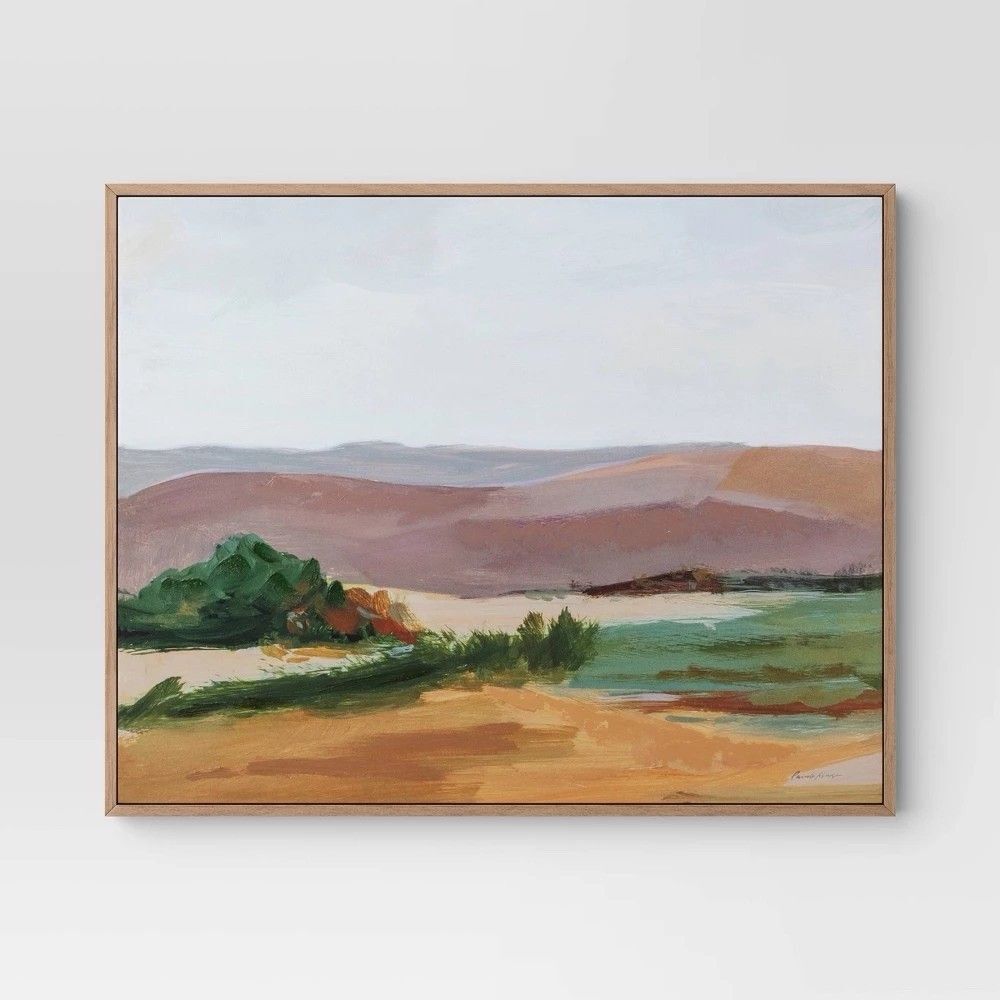 Threshold™ 30x24 Framed Landscape Canvas Natural Wall Art